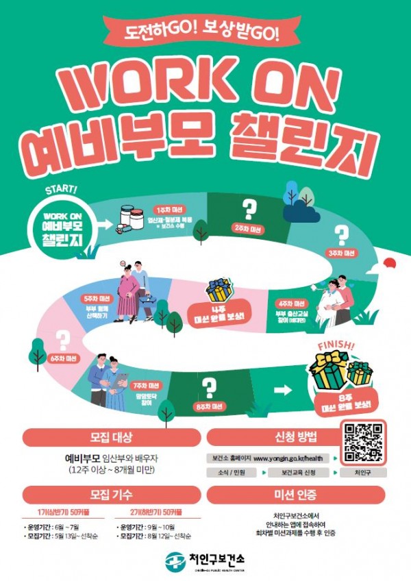 2. 용인특례시 처인구보건소가 마련한 WORK ON 예비부모 챌린지 포스터.JPG