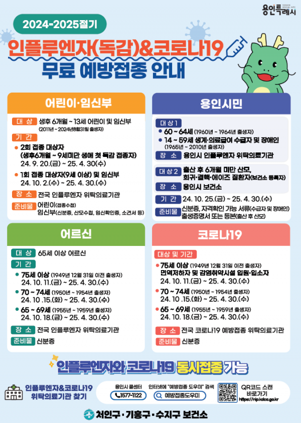 11. 용인특례시가 진행하는 인플루엔자 무료 예방접종 안내 홍보물.png