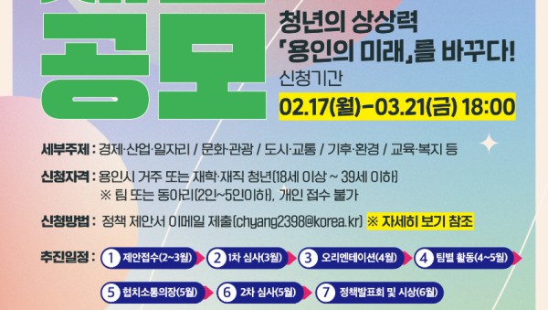 3. 용인특례시의 2025년 용인 미래정책 제안 공모전 안내 홍보물.jpg