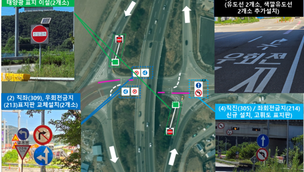 4. 용인특례시 처인구가 국도45호선 송전교차로에 교통안전시설물을 보강했다..png