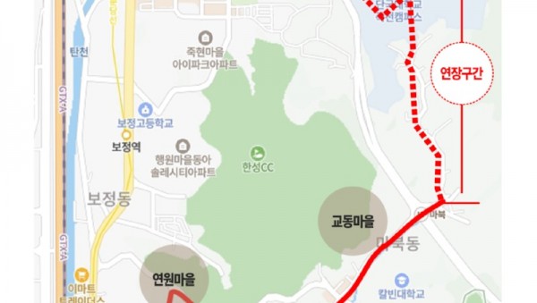 7. 마북동~단국대 후문 연결도로 공사 완료시 502번 단국대 내부 연장 운행 예상 노선도.jpg