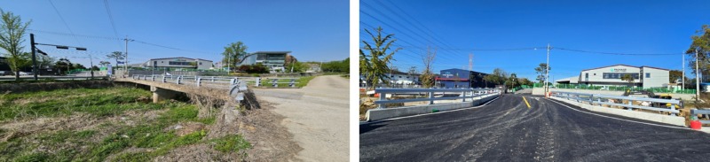 1. 예지교 확장 공사 전(왼쪽)과 공사 후(오른쪽) 모습.jpg