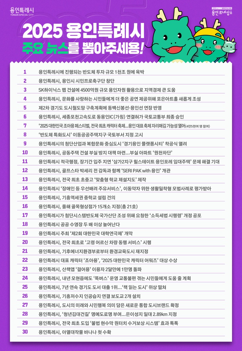 1-1. 용인특례시, '2025년 용인시 주요뉴스를 뽑아주세요' 홍보 포스터.jpg